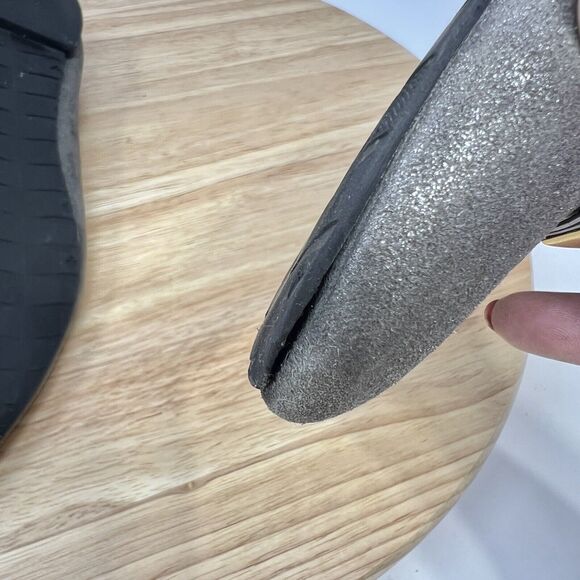 Kate Spade Silver Shimmer Ballet Flats Women’s 6.5 Office Work Professional - Picture 8 of 10